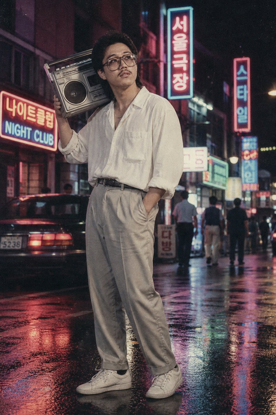 Dad with a boombox