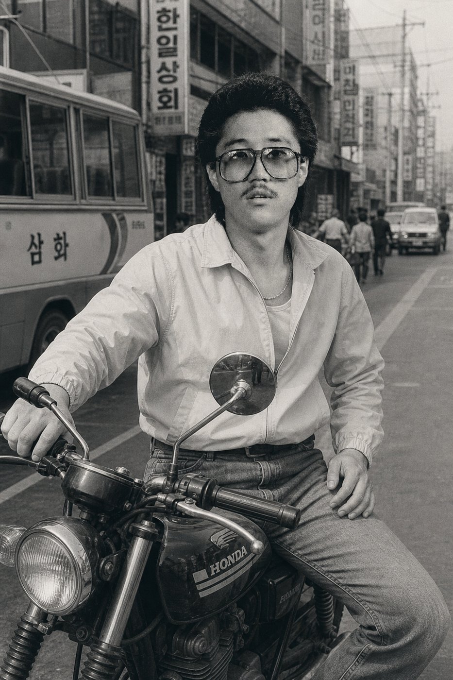 Dad with a motorcycle