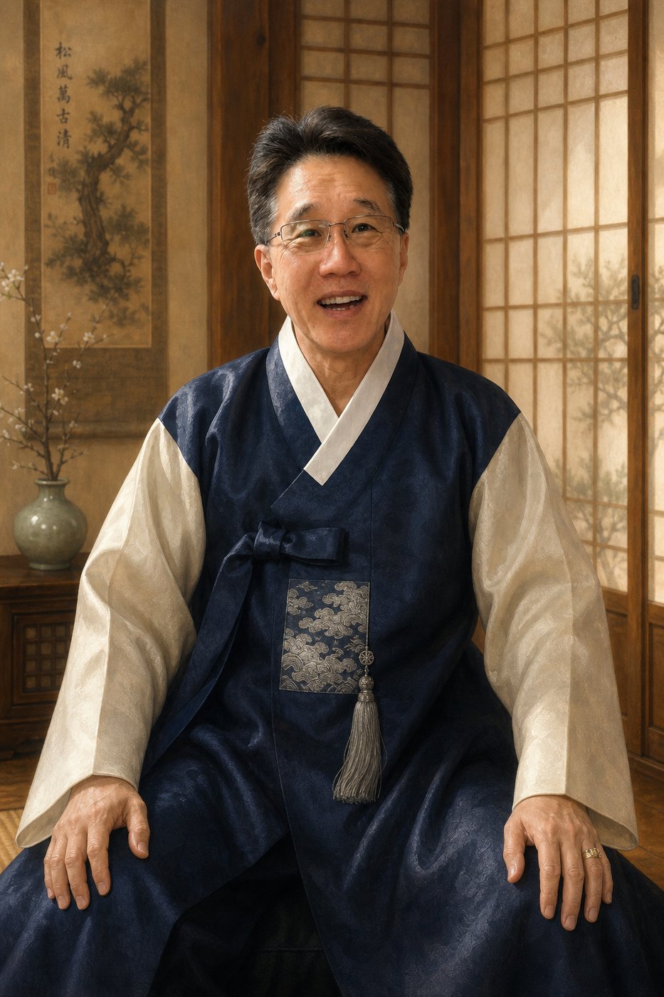 Dad in hanbok